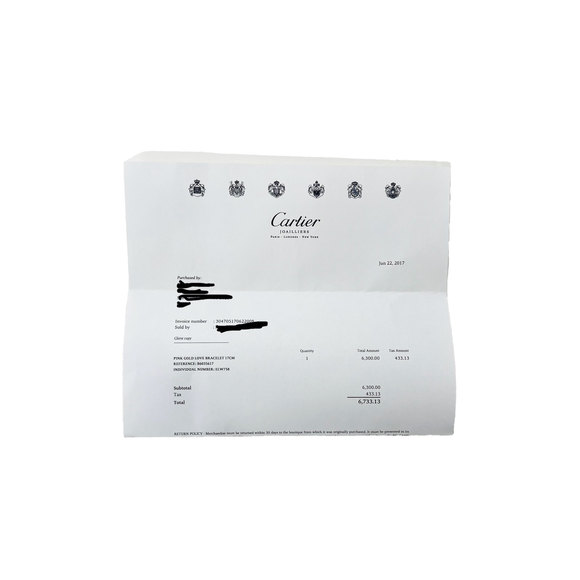 CARTIER Love Bracelet in 18k Rose Gold - Picture 5 of 6